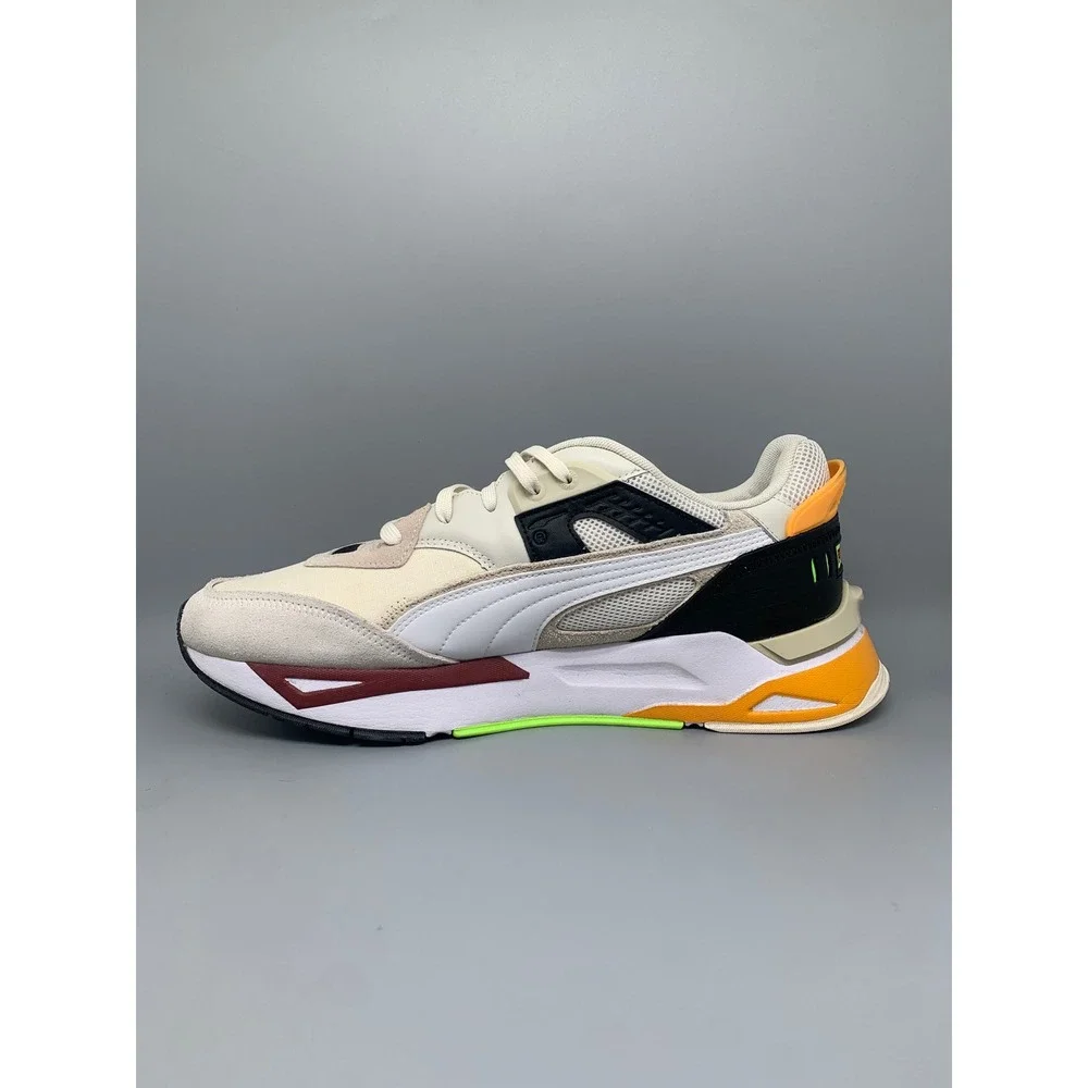 Puma Mirage‎ Sport Remix Ivory Black Orange Running Shoes 383234-03 Men's Sz 13